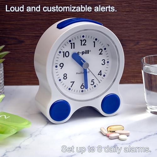 e-pill MedSmart V8 Atomic Clock with 8 Alarms