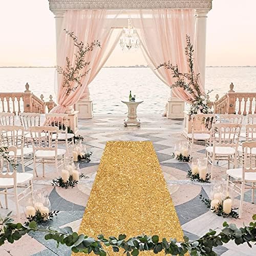 Gold Sequin Aisle Runner 2ftx15ft Wedding Decor