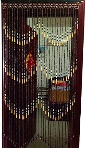 ZHOUXIAO Wood Beaded Curtain 90x180cm