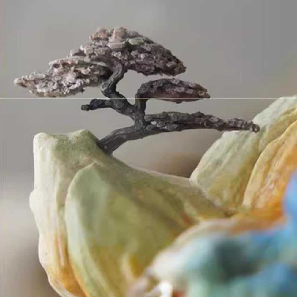 Red Sandstone Tabletop Fountain for Relaxation and Meditation