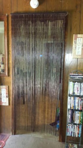 ABeadedCurtain 125 Strand Dark Brown Beaded Curtain