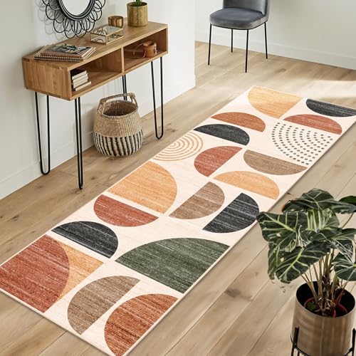 MUJOO Boho Runner Rug 2x6 Washable Area Rug