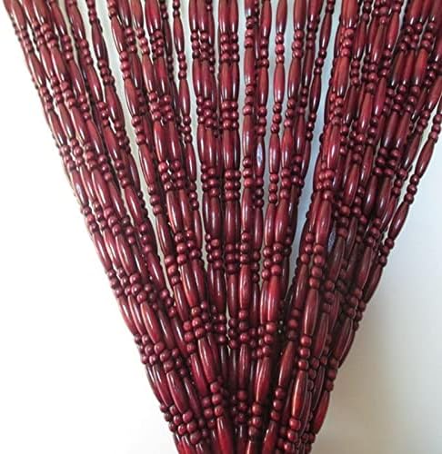 Wooden Beaded Door Curtain with 55 Strands