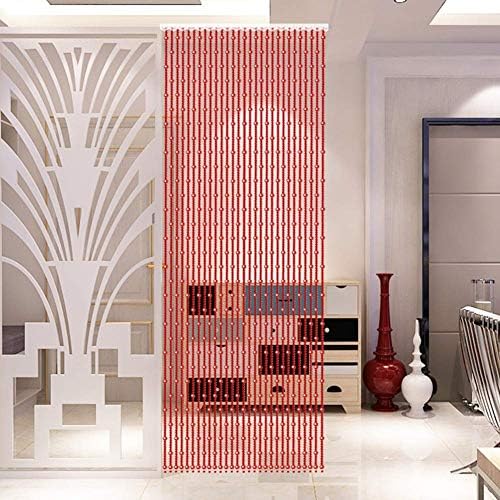 OKUOKA Red Crystal Door Curtain Panel