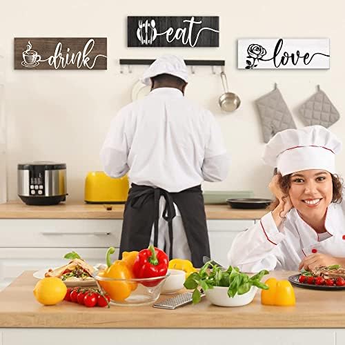 Creoate 3 Piece Kitchen Wall Decor Wooden Signs