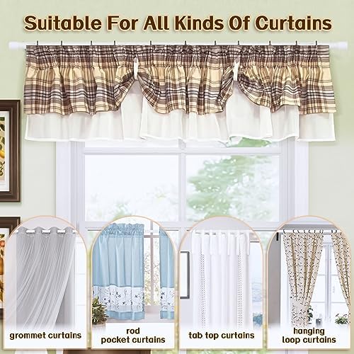 Matte White Curtain Rod 58 Inch Heavy Duty Set