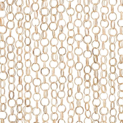 Bloomingville Beige Chain Link Bamboo Curtain Panel