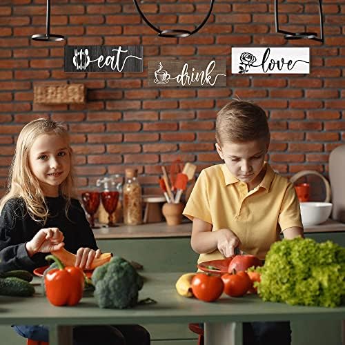 Creoate 3 Piece Kitchen Wall Decor Wooden Signs