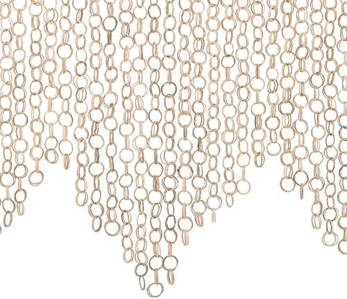 Bloomingville Beige Chain Link Bamboo Curtain Panel