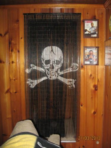 Handmade Beaded Curtain with 125 Strands and 4000 Beads