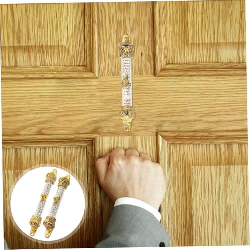 Cabilock 2pcs Metal Mezuzah Scroll for Jewish Home Decor