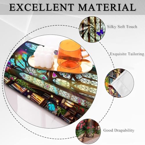 Fantasy Library Blackout Curtains 2 Panel Set