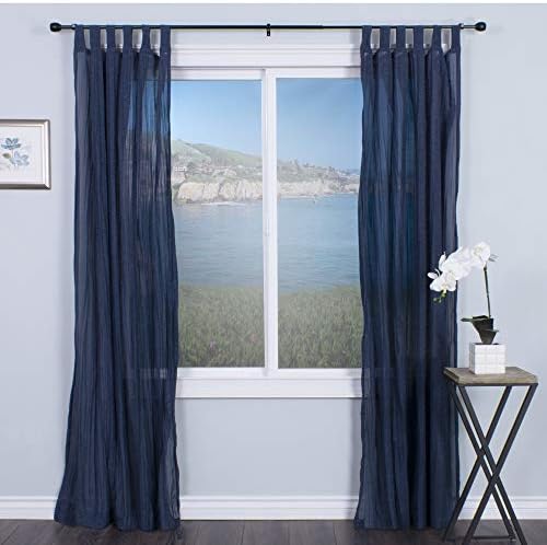 Decopolitan 5 8 Inch Cap Curtain Rod Set Black