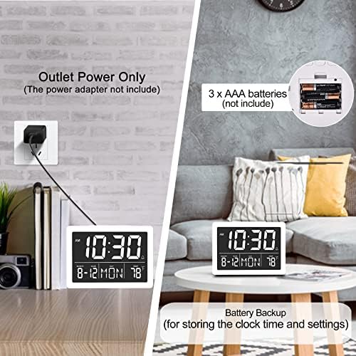 Amgico Digital Alarm Clock with Snooze - 63 Inch LED
