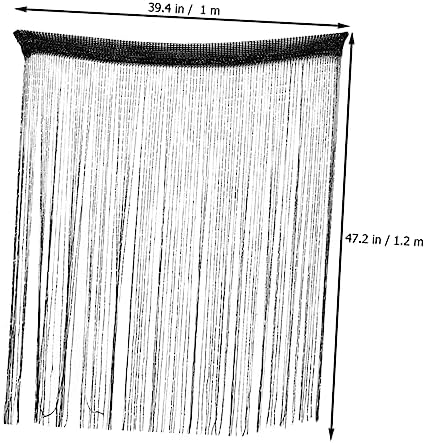 Glitter Tassel Window Curtain for Home Office Hotel