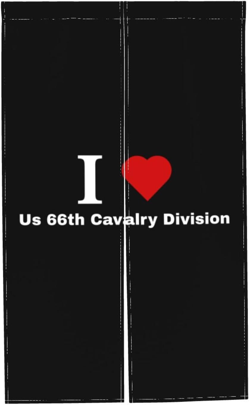 I Love Us 66th Cavalry Division Blackout Curtains for Doorway