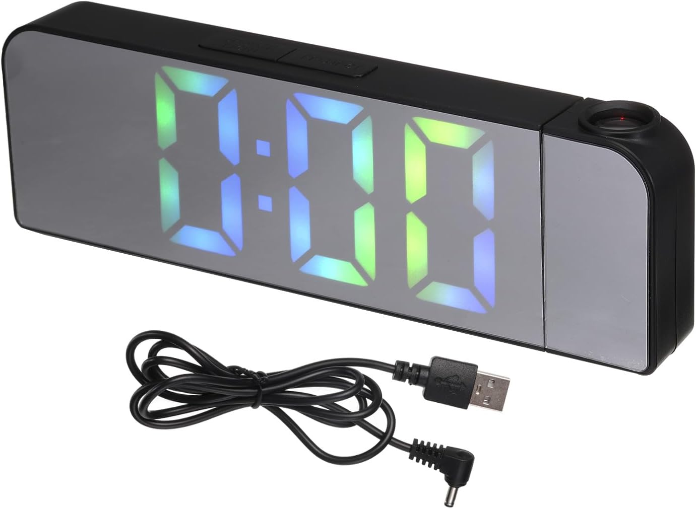 Uxcell Rainbow Light Alarm Clock with USB Charging