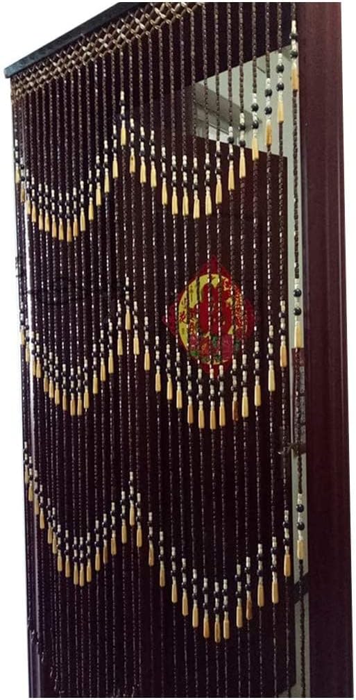 ZHOUXIAO Wood Beaded Curtain 90x180cm