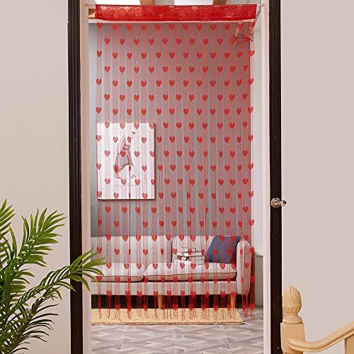 Heart Lace Curtains for Valentine Decor
