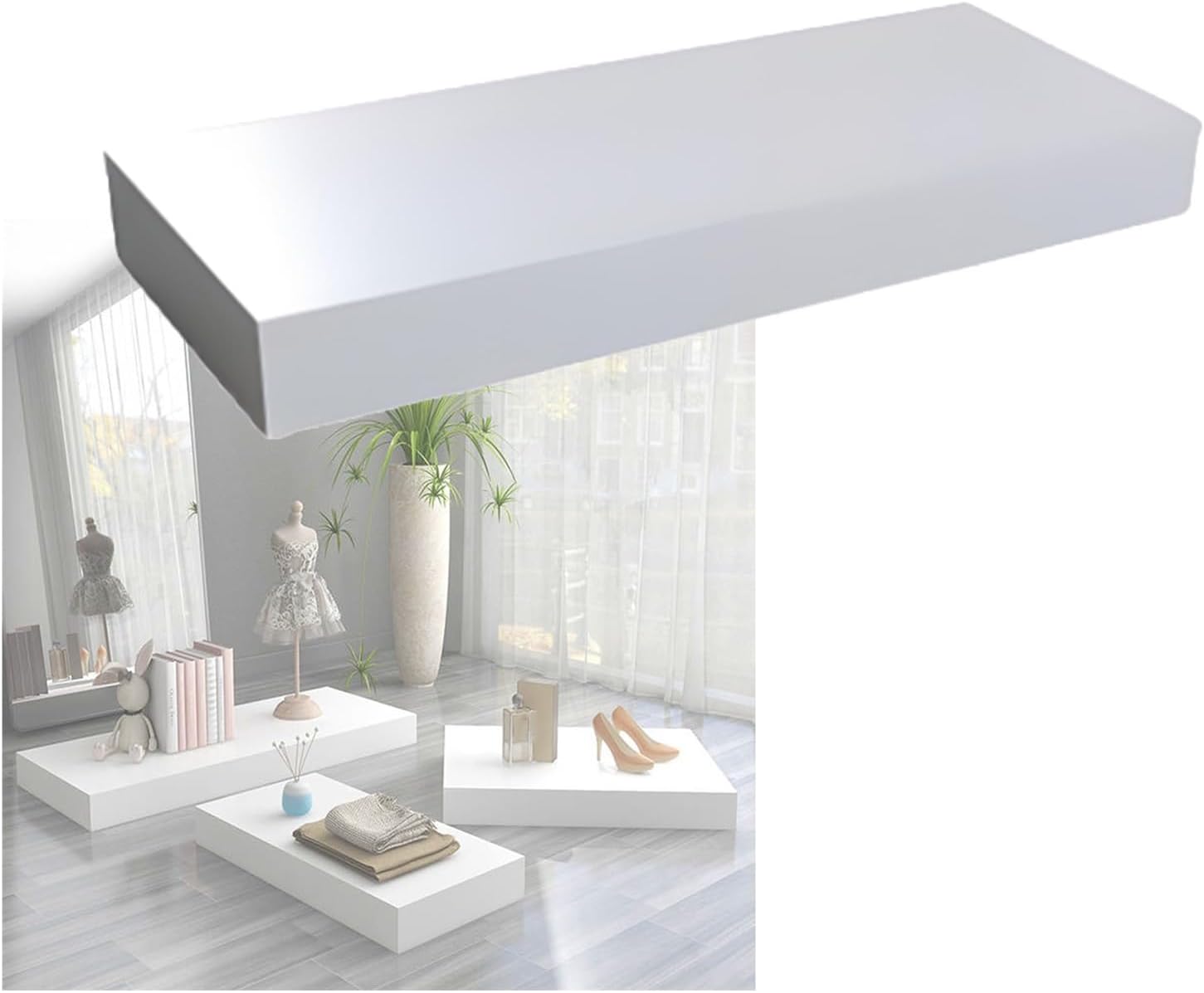 Sturdy Rectangular Display Pedestal Stand for Home and Store Use