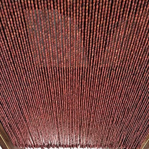 Natural Wood Bamboo Beaded Curtain for Home Doorways