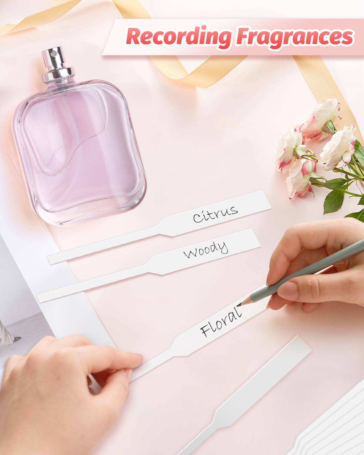 500 Piece Perfume Test Strips Disposable Scent Strips for Fragrance Sampling