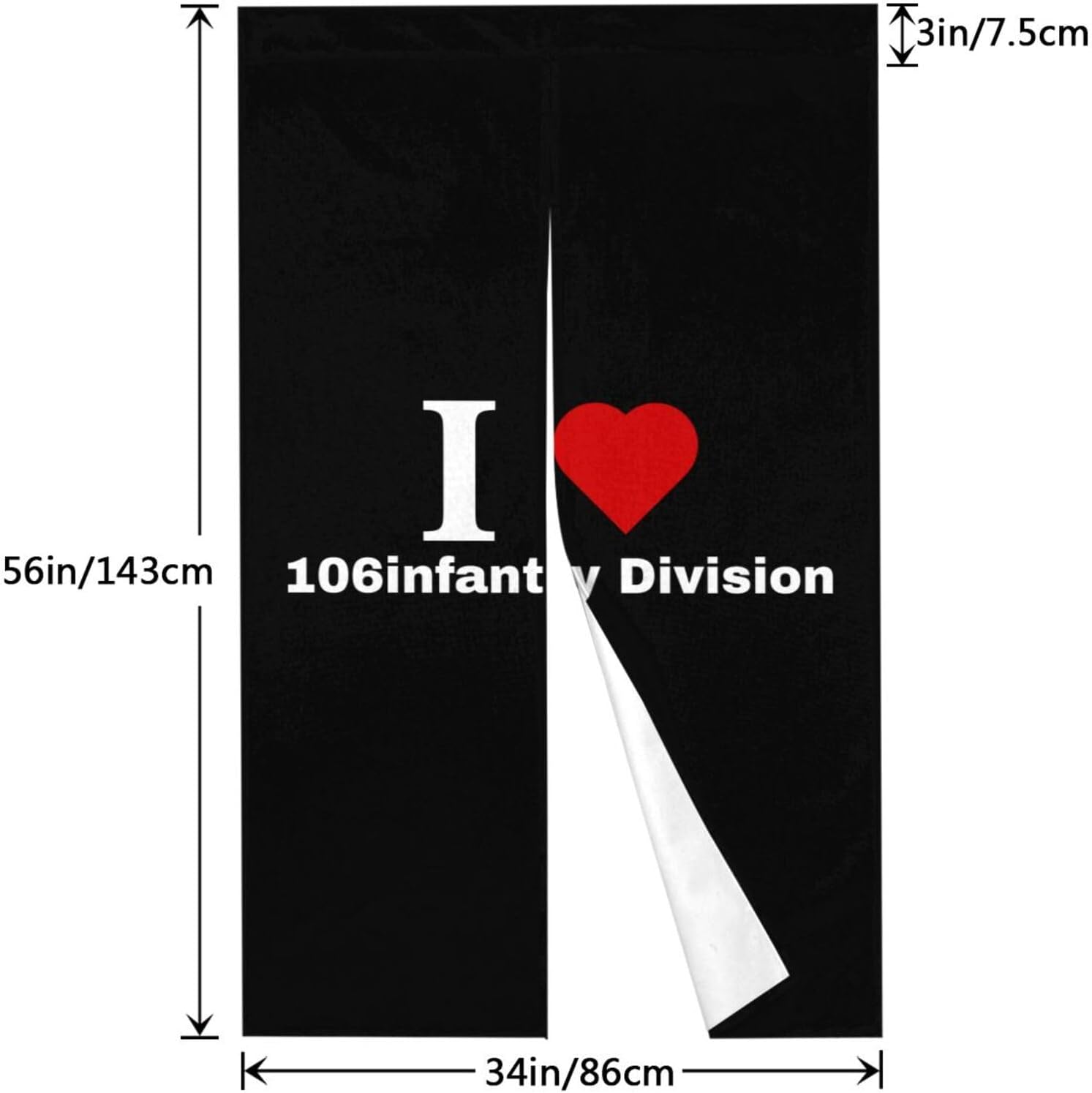 I Love 106 Infantry Division Blackout Curtains for Doorways