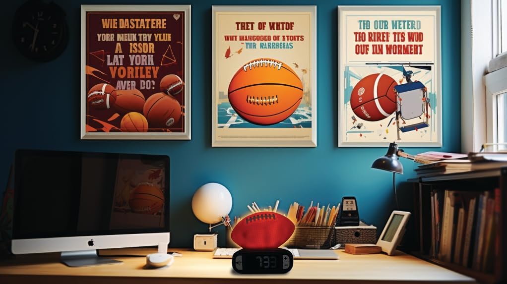 LEXiBOOK American Football Night Light Alarm Clock