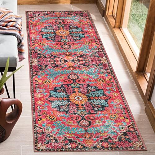 Wonnitar Bohemian Runner Rug Hot Pink 2x6