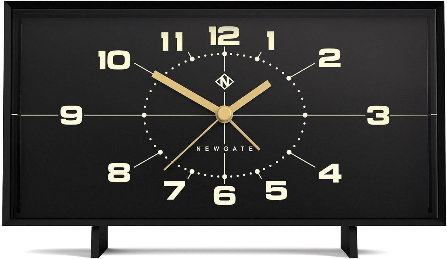 NEWGATE Wideboy Alarm Clock Rectangular Retro Black
