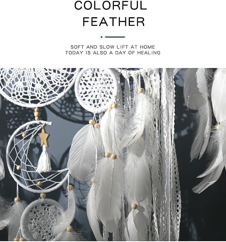 Set of 5 Boho Dream Catcher Wall Decorations