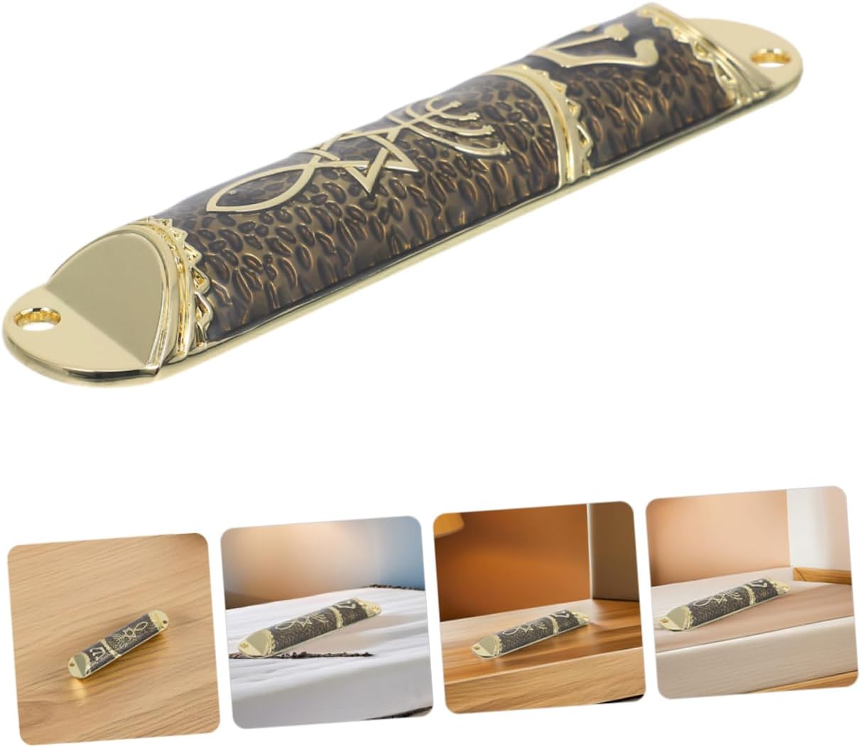 Wakauto 2set Metal Mezuzah Case with Star of David