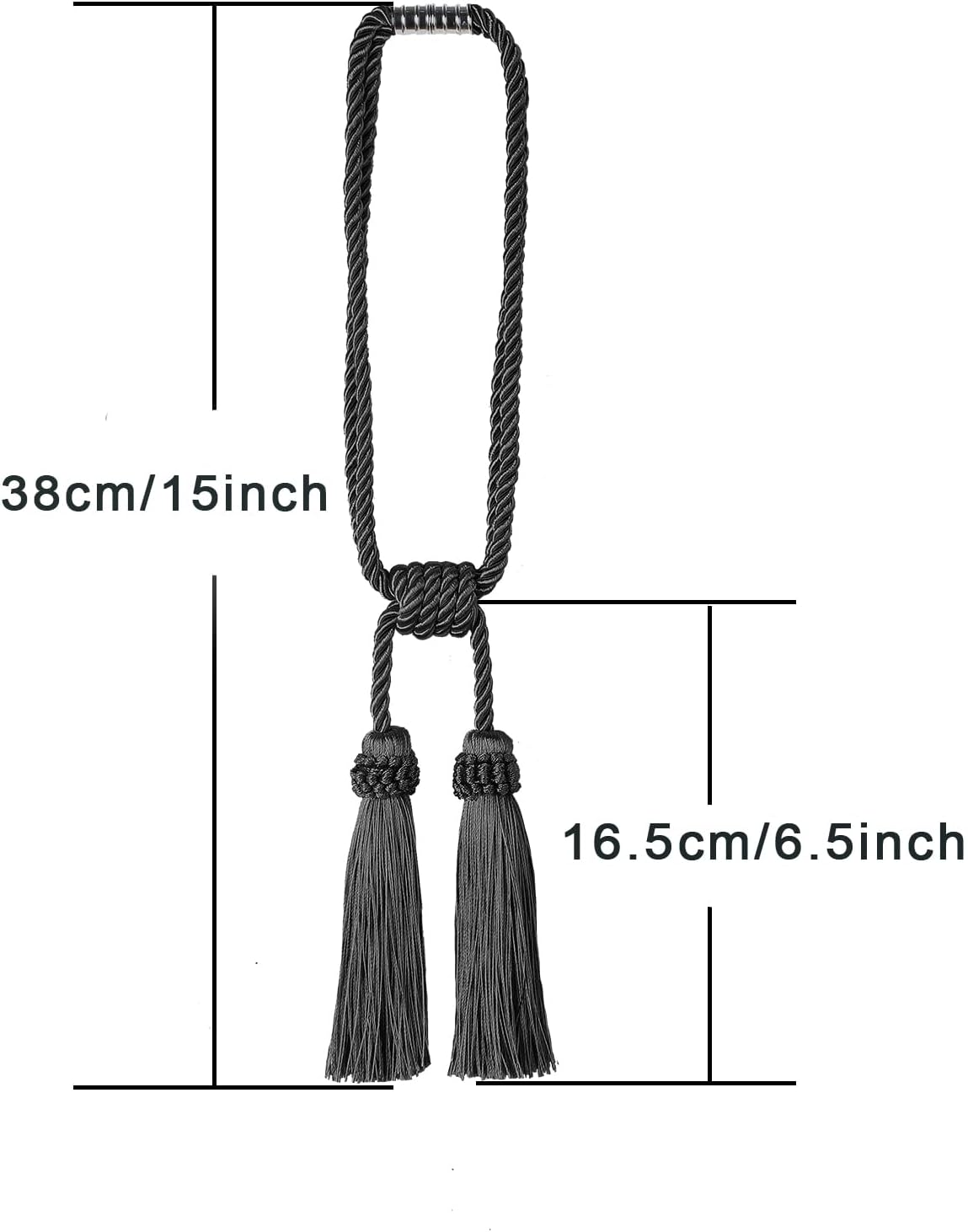 Fenghuangwu Magnetic Curtain Tiebacks 4 Pack
