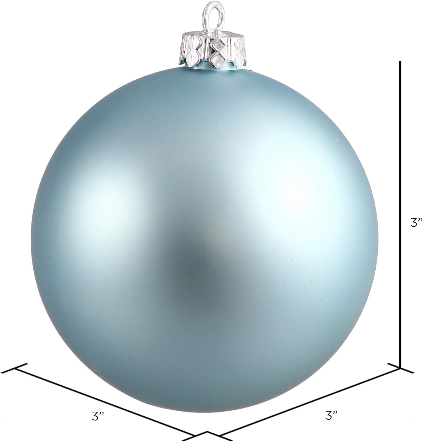 Vickerman 3 Inch Baby Blue Matte Ball Ornament - 12 per Bag