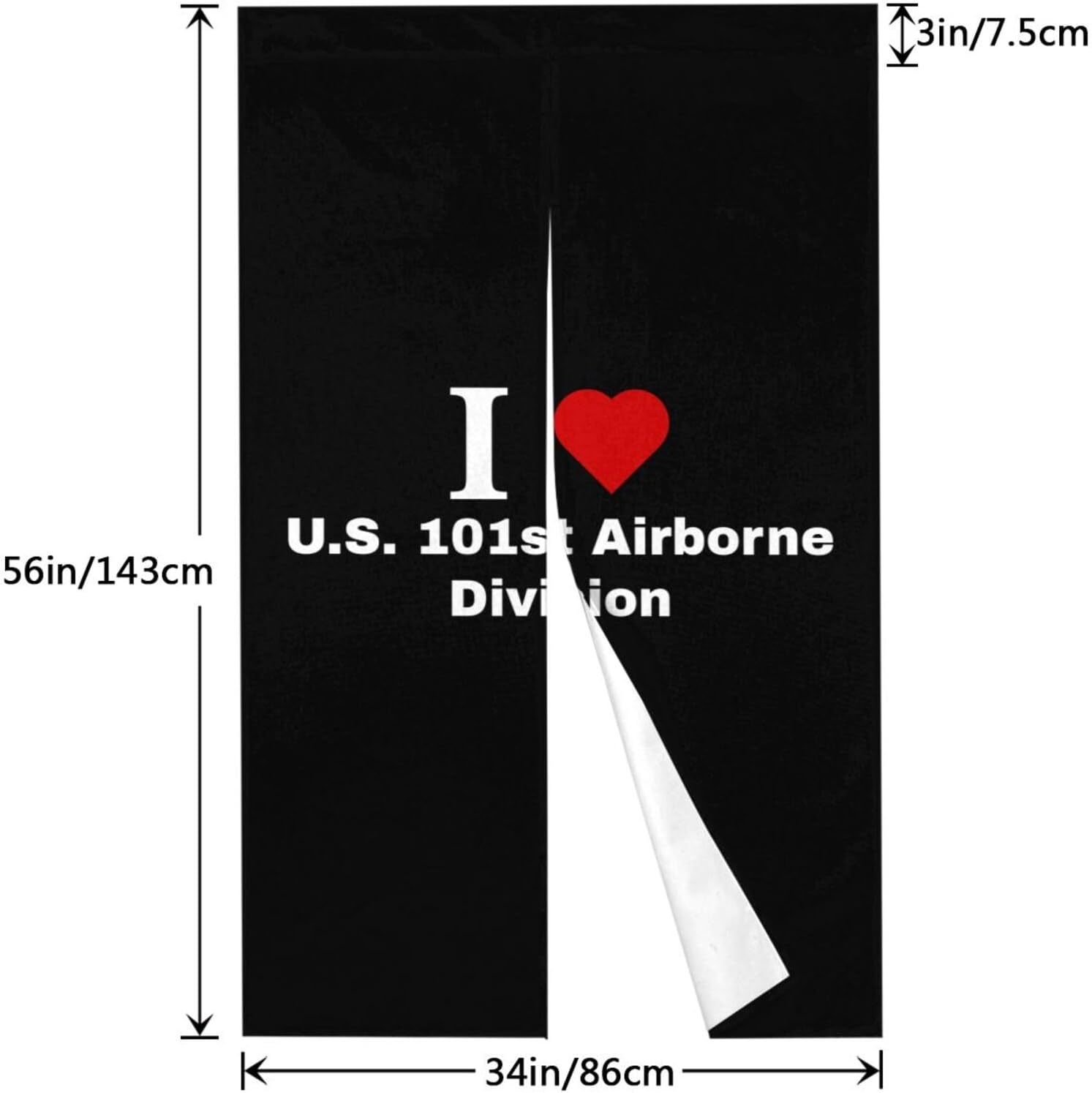 I Love US 101st Airborne Division Blackout Curtains for Doorways