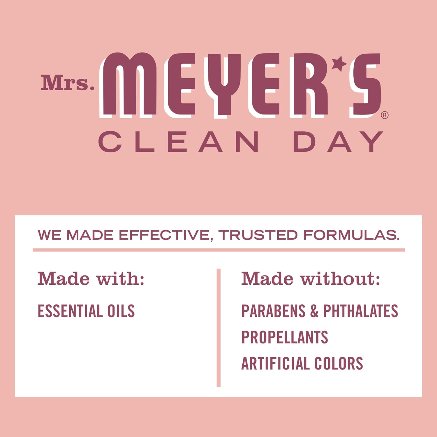 Mrs Meyers Clean Day Rose Room Spray - Pack of 3