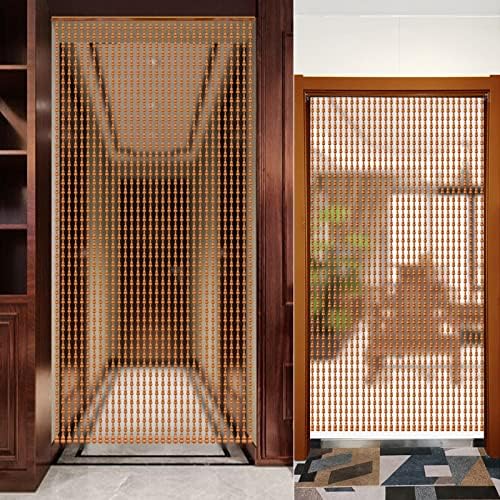 KDDEON Home Decoration Wood Bead Curtain 31 Strands 354x866 Inch