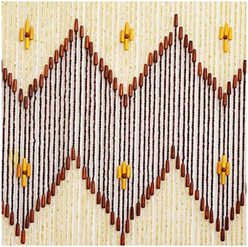 ZHOUXIAO Wood Bamboo Beaded Curtain for Doorway