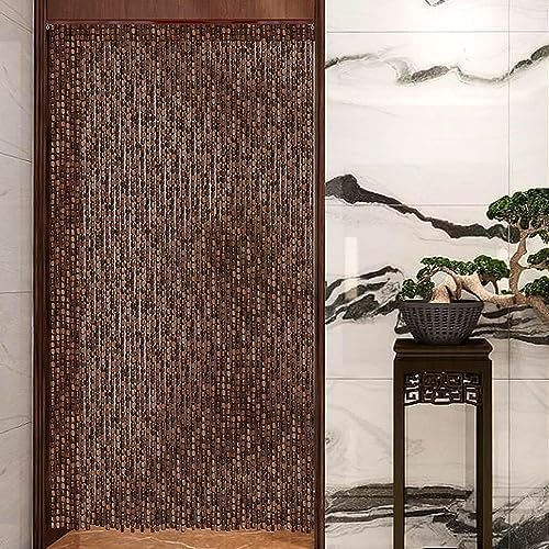 Wcxixo Wooden Bamboo Beaded Curtain for Doorway