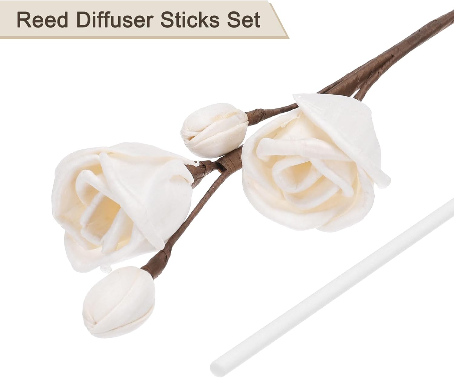 Uxcell 102Pcs Reed Diffuser Sticks Set with Plastic Bottle