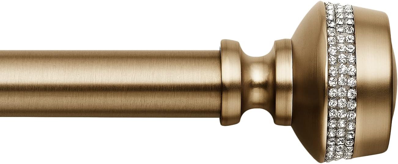 MODE Premium 1 18 Curtain Rod Set with Warm Gold Finials