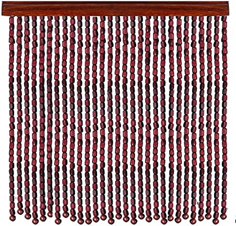 Natural Bamboo Beaded Curtain Panel for Doorway Decor