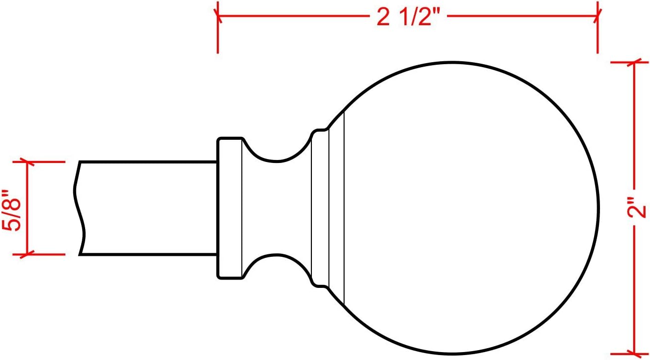 Ivilon Ball Style Curtain Rod Set 28-48 Inch Satin Nickel