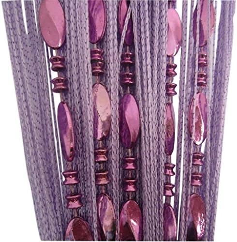 Tangpan 100cmx200cm Purple Beaded Decorative Curtain