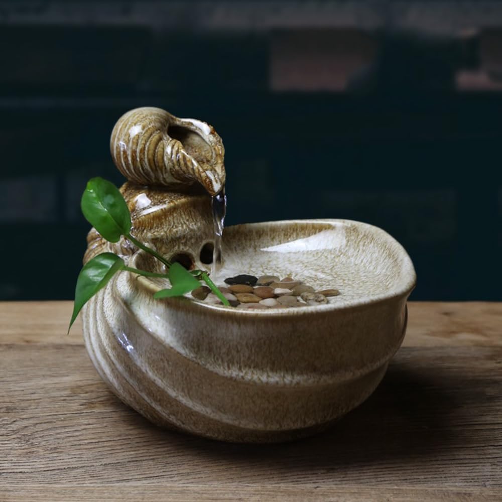 Tabletop Fountain Conch Decor for Relaxation and Meditation