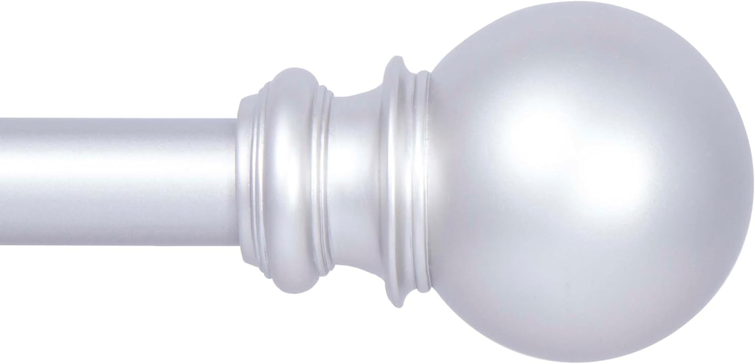 Kenney KNM80762 Decorative Window Curtain Rod with Ball Ends