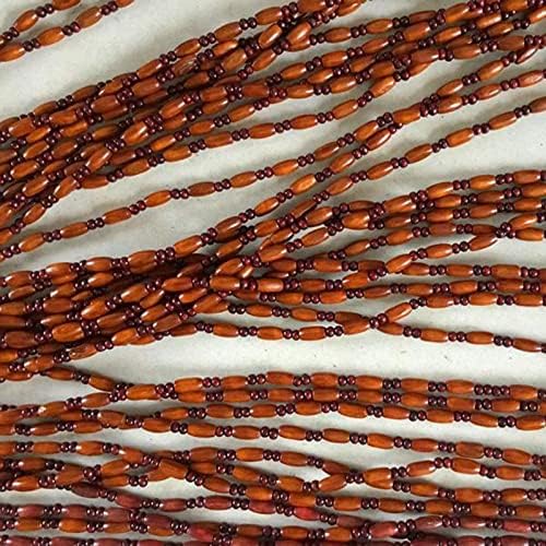 Retro Style Wooden Beaded Curtain for Doorways