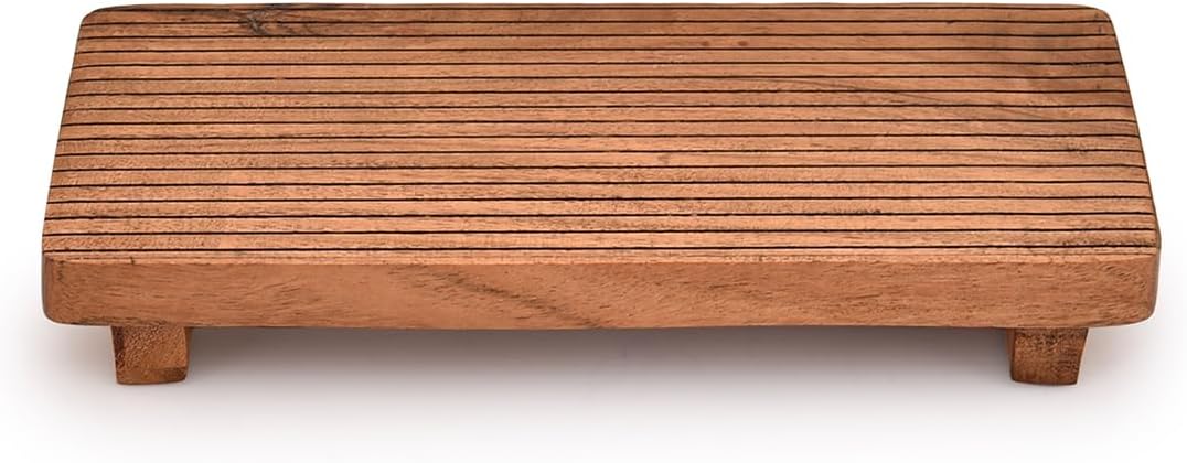 BHAVATU Acacia Wood Pedestals for Decor Display