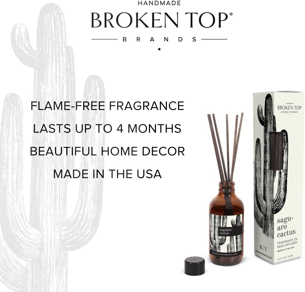 Broken Top Natural Reed Diffuser Set Saguaro Cactus
