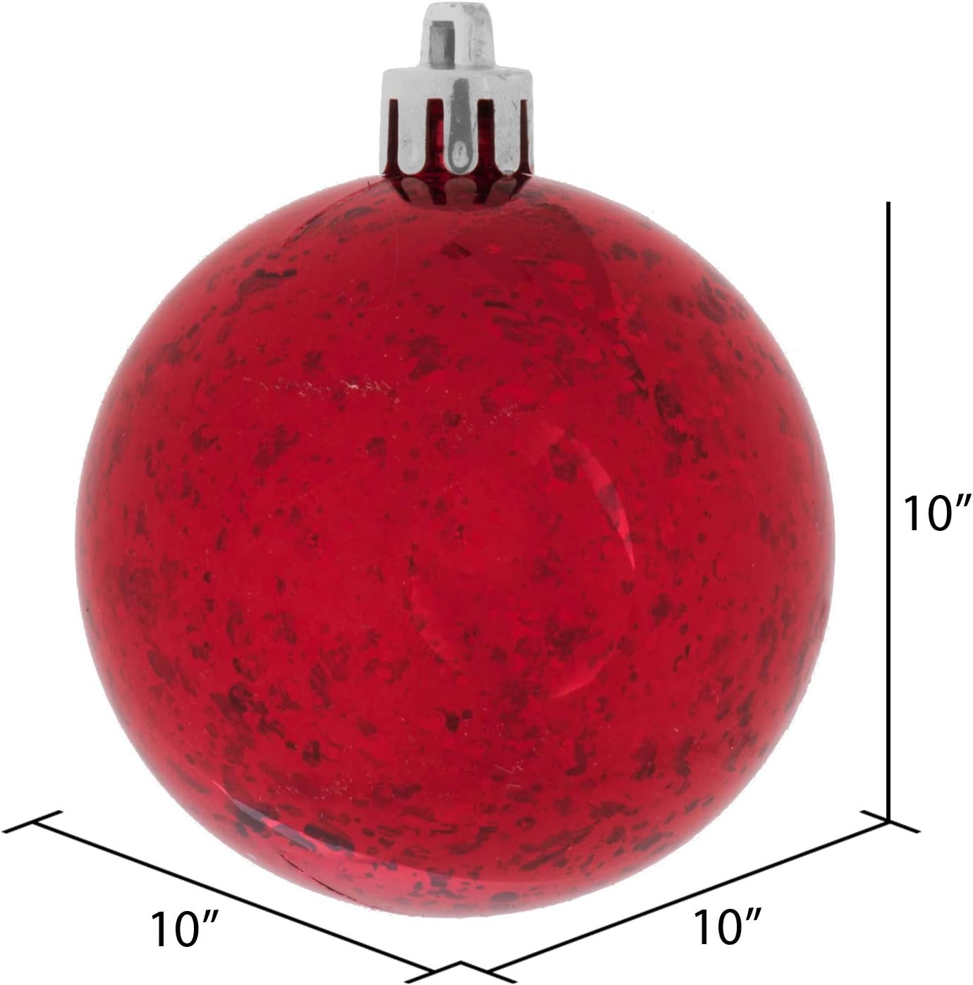 Vickerman 10 Inch Red Shiny Mercury Ball Ornament